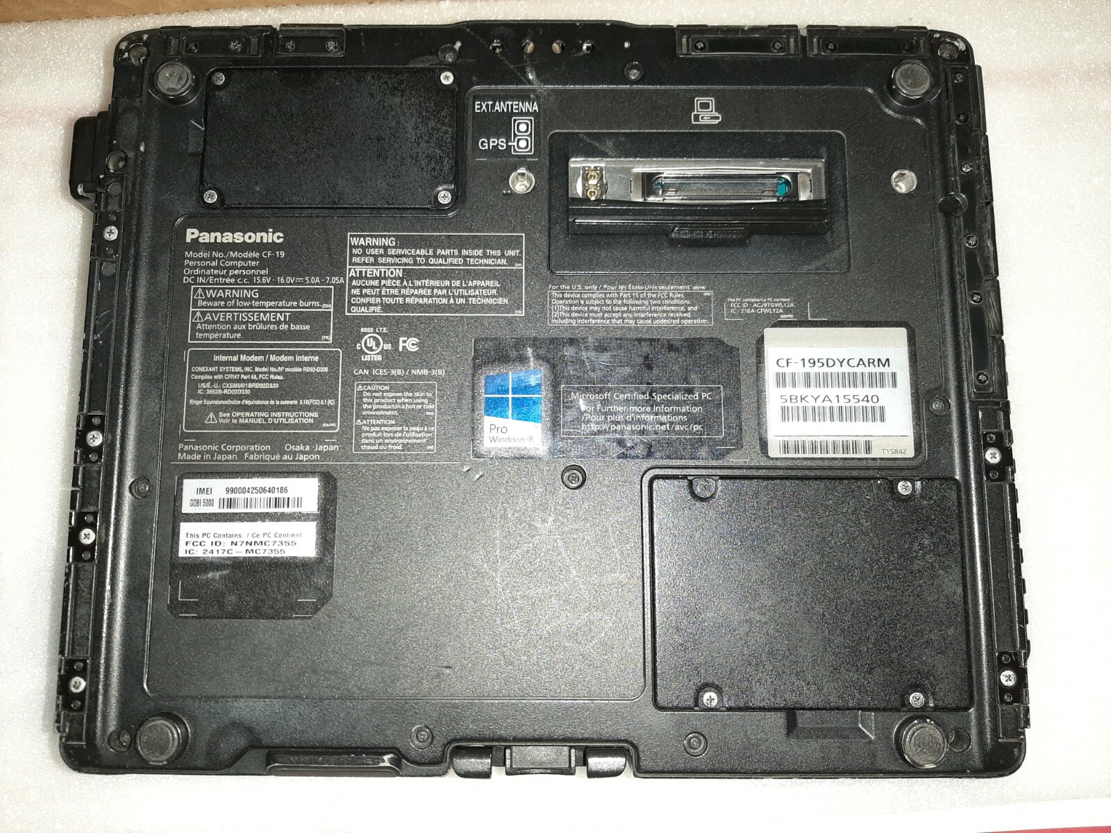 Build Your Own Panasonic Toughbook CF-19 MK7 i5-3340m Touchscreen GPS VZW 4G LTE