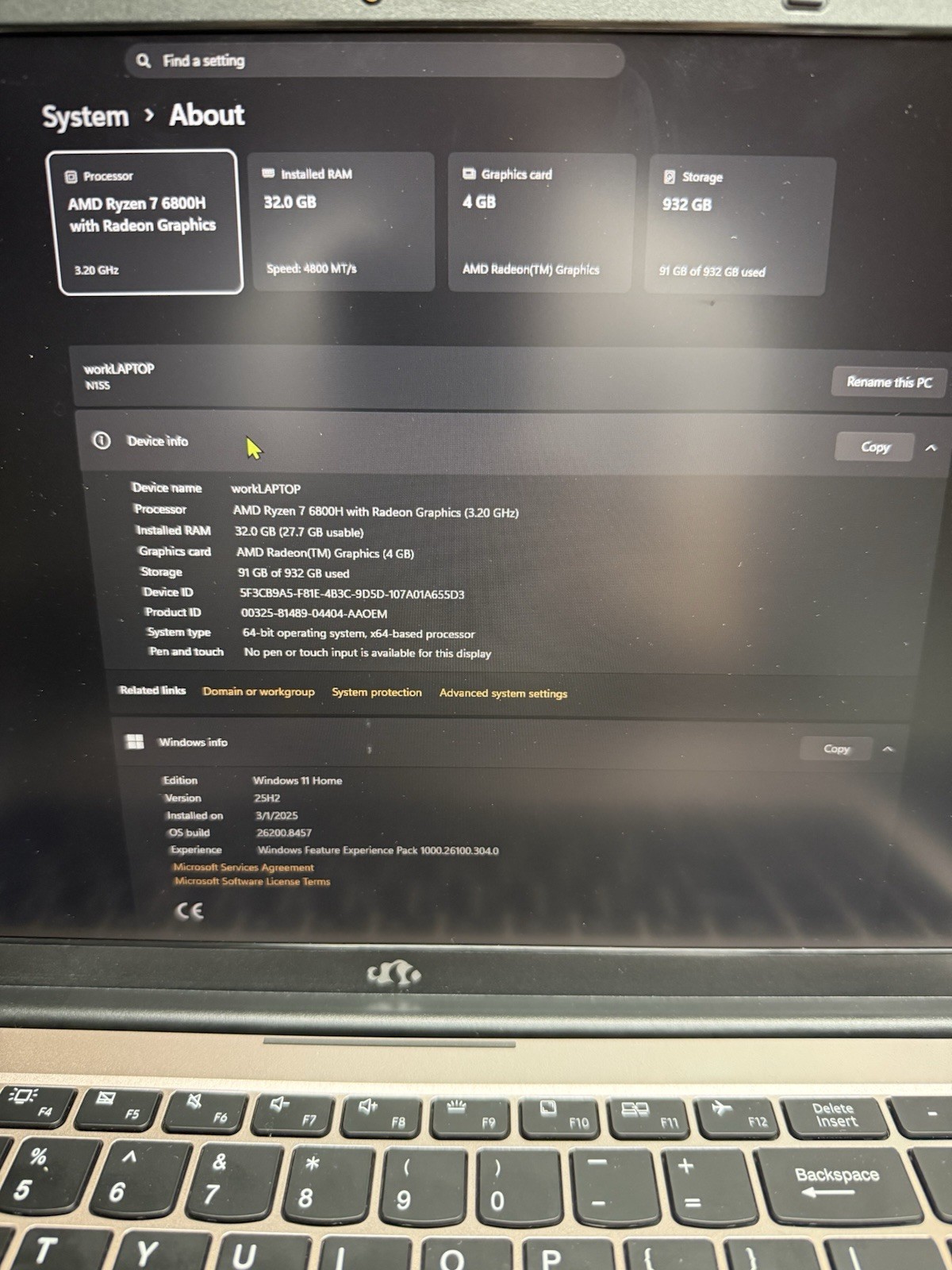Nimo N155L 15.6″ Ryzen 7 6800H 32GB DDR5 1TB SSD Windows 11 Home