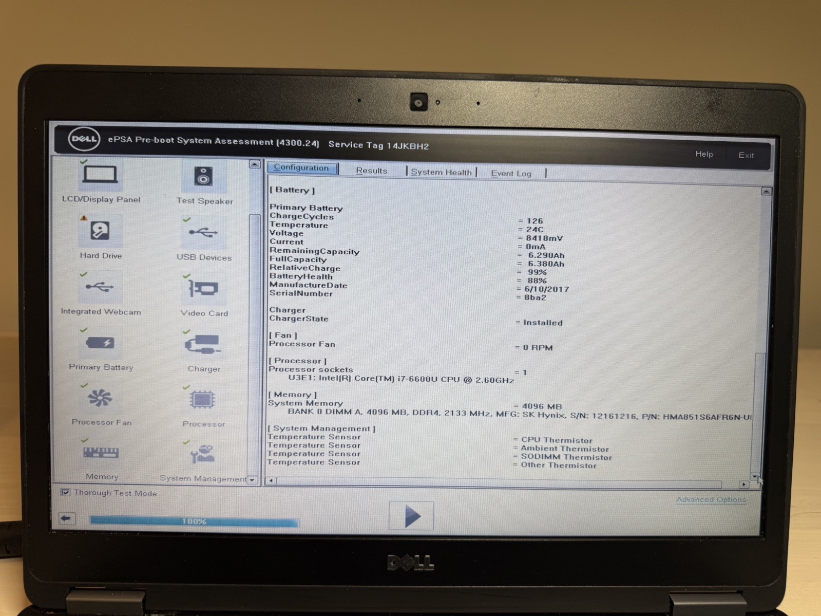 Dell Latitude E7470 Laptop Intel i7 6th Gen No HD/OS/AC Adapter- Swollen Battery
