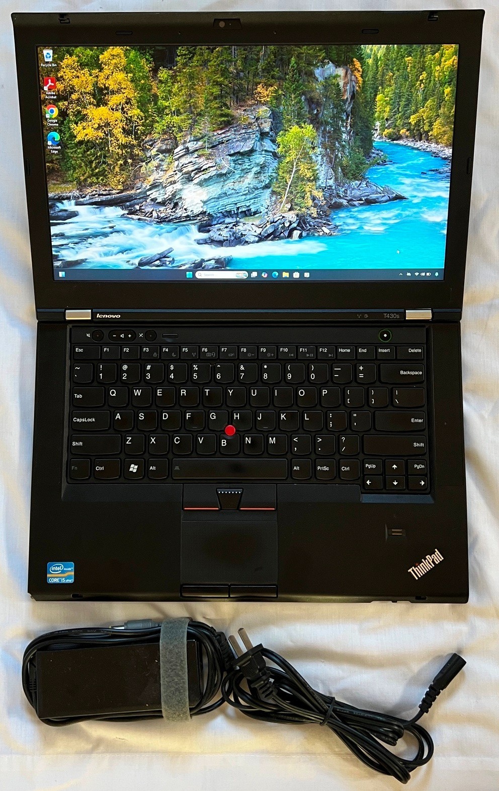 Lenovo Thinkpad T430S I5 8GB Ram 500GB drive webcam win11 PRO charger read