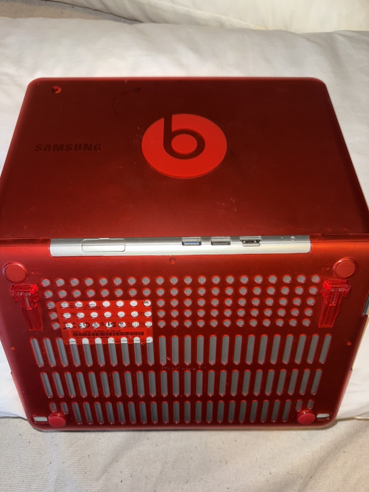 Samsung Chromebook Notebook 11.6” with Red Case Stand (XE303C12 Model).