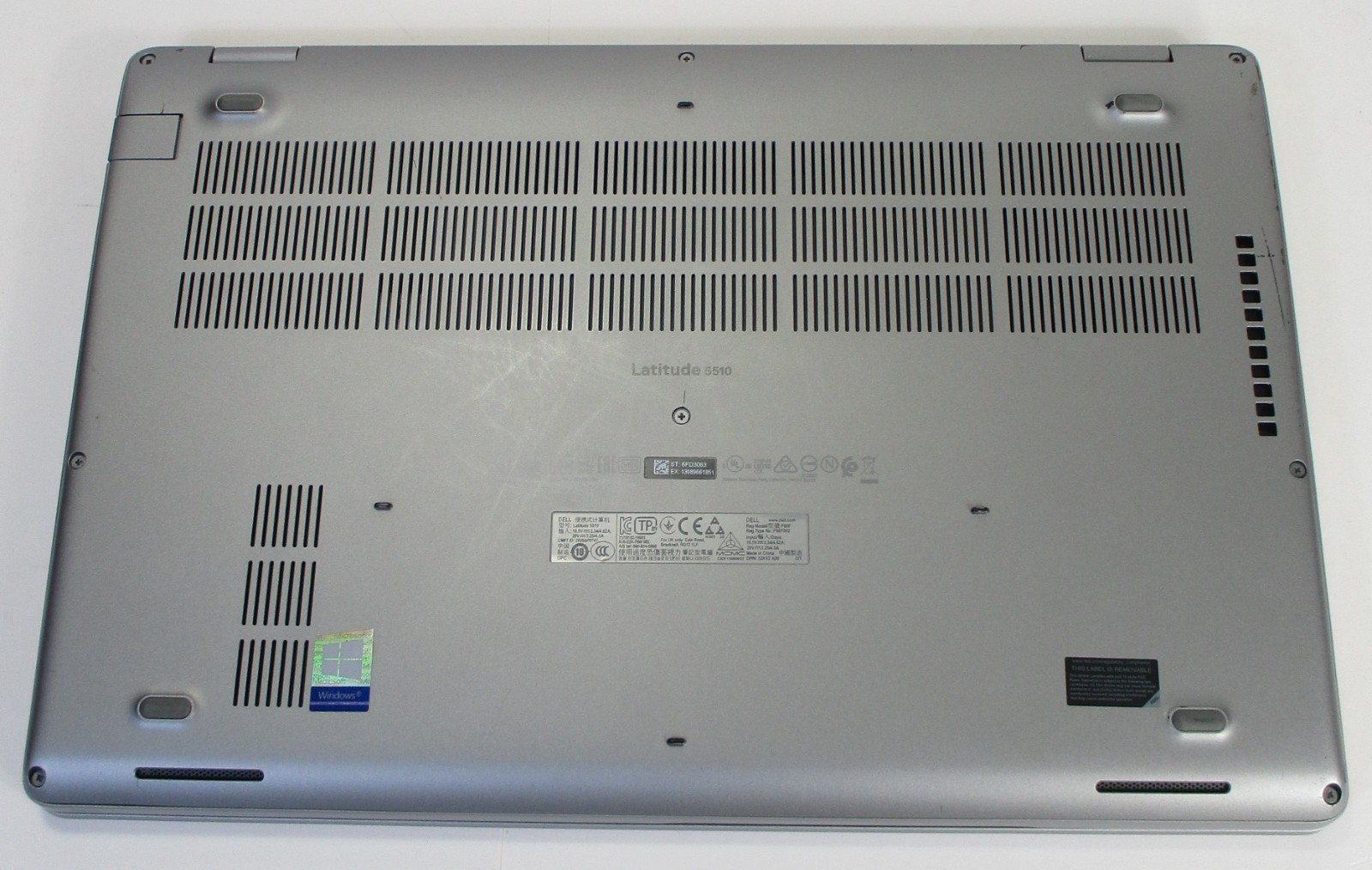 Dell Latitude 5510 Intel i7-10810U CPU, 16GB Ram, No SSD/Power Supply