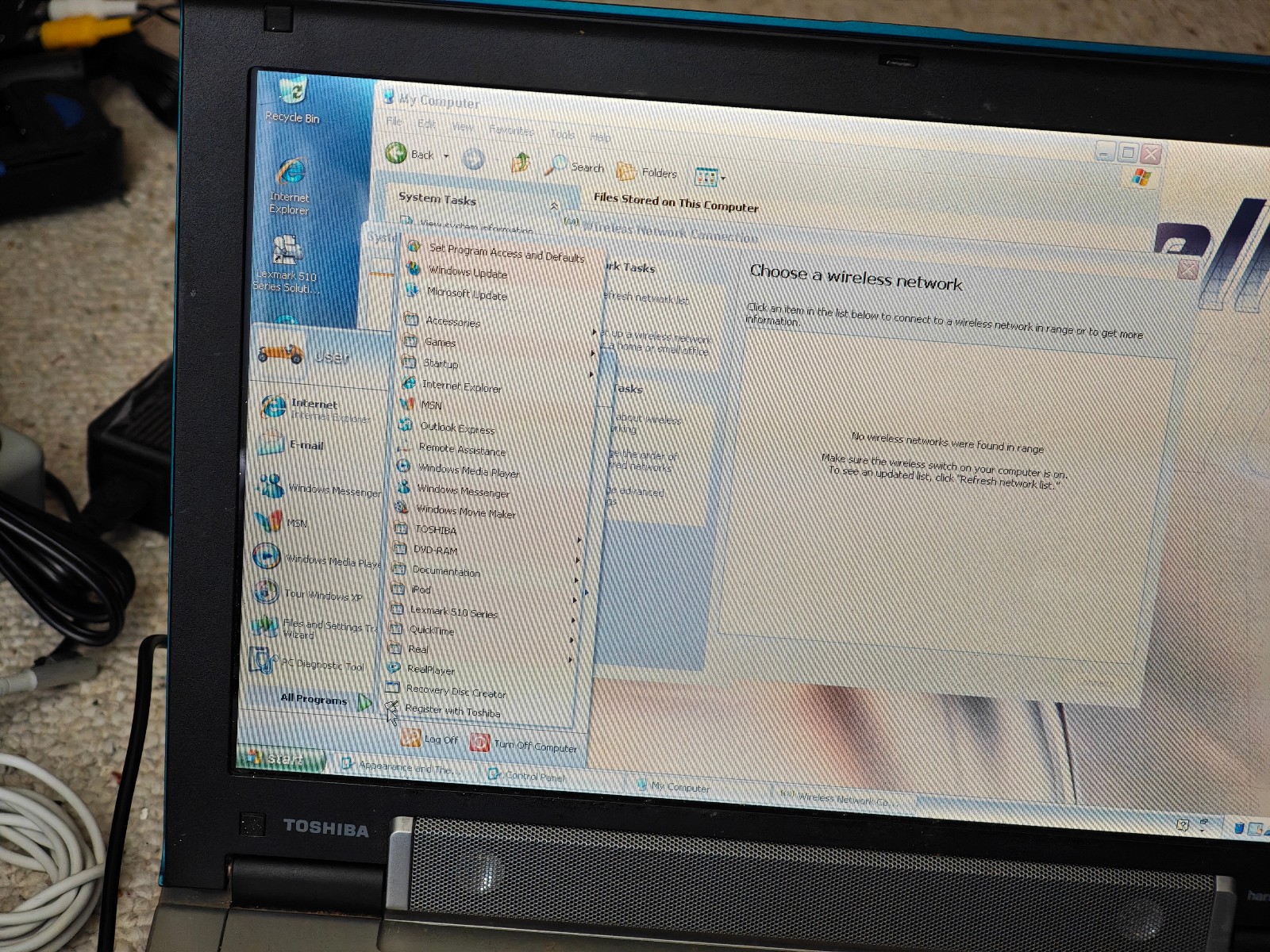 Toshiba Satellite m50-mx5 – 100GB HDD, 512MB RAM, Intel Pentium M, Win XP