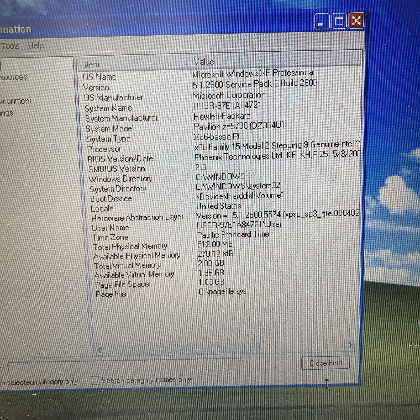 Retro Gaming-HP Pavilion Ze5700-Celeron@ 2.80GHz 500MB Ram 60GB HDD Win XP-WORKS