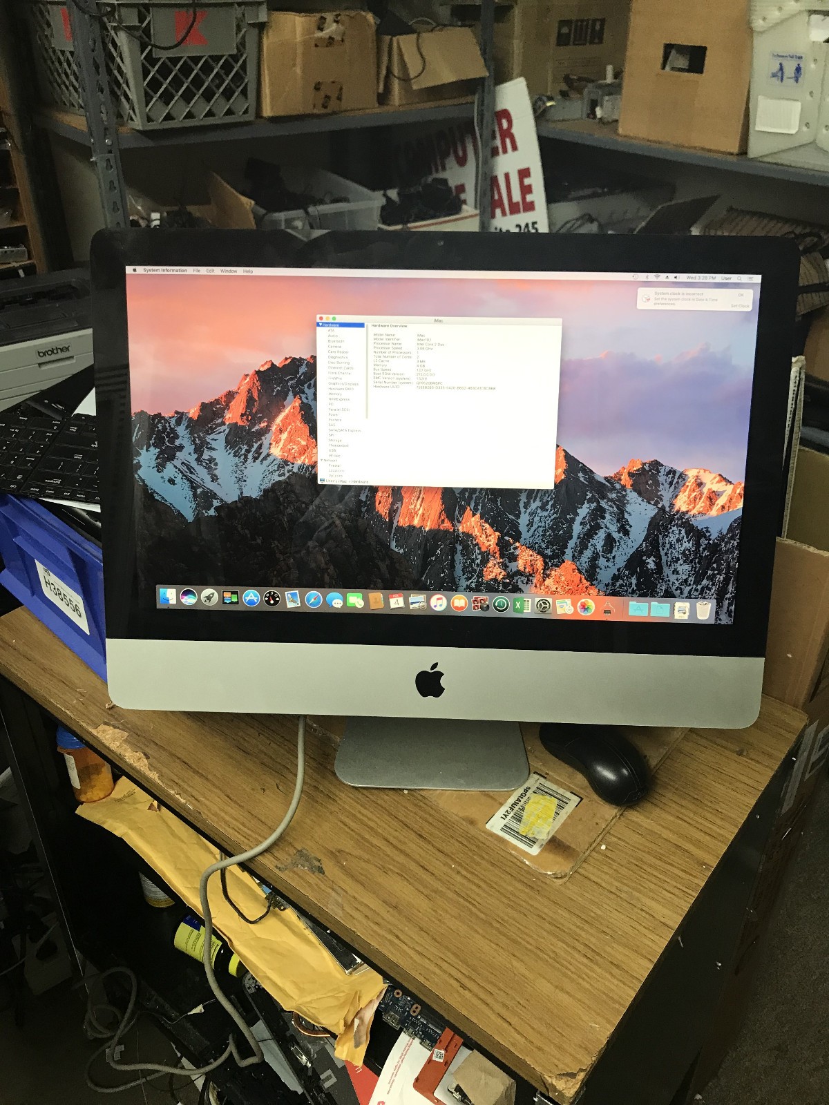 IMAC 21.5 inch display 1920×1080 QP9520M5pc 10.12.06 4GB DDR3 ram 256 GIG HD