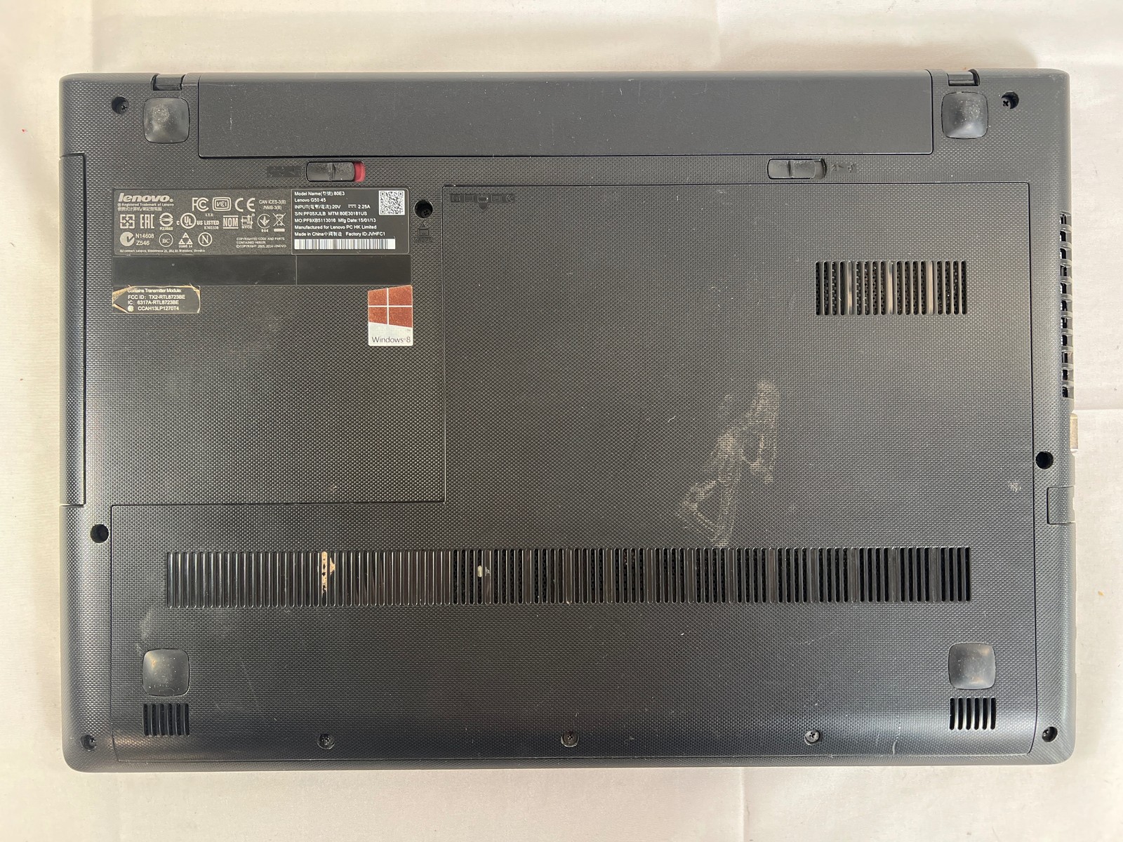 Lenovo G50-45 AMD A8-6410 No Ram No Drive No POST, but responds to power 15.6″