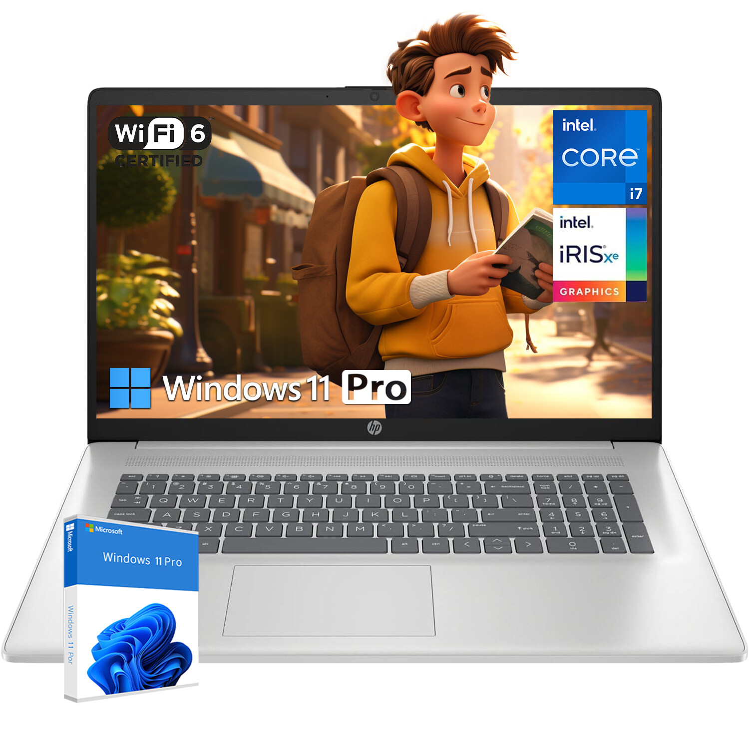 HP 17.3″ HD+Touchscreen Laptop Intel i7-1355U UP TO 64GB RAM 2TB SSD Win 11 Pro