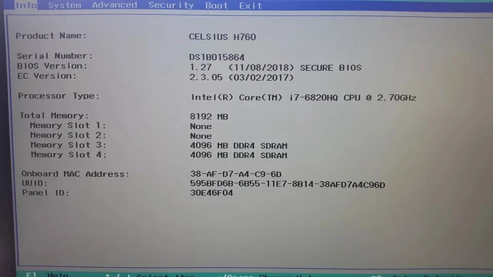 Fujitsu Celsius H760 WORKSTATION i7-6820HQ SSD 500-1TB