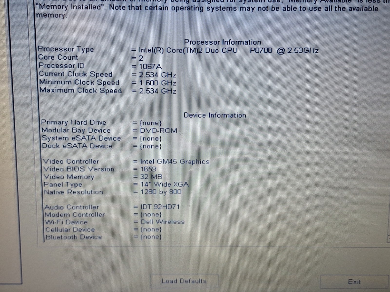 Dell Latitude E6400 Laptop PC Intel Core2 2.53GHz Builders Special #4 Parts Only
