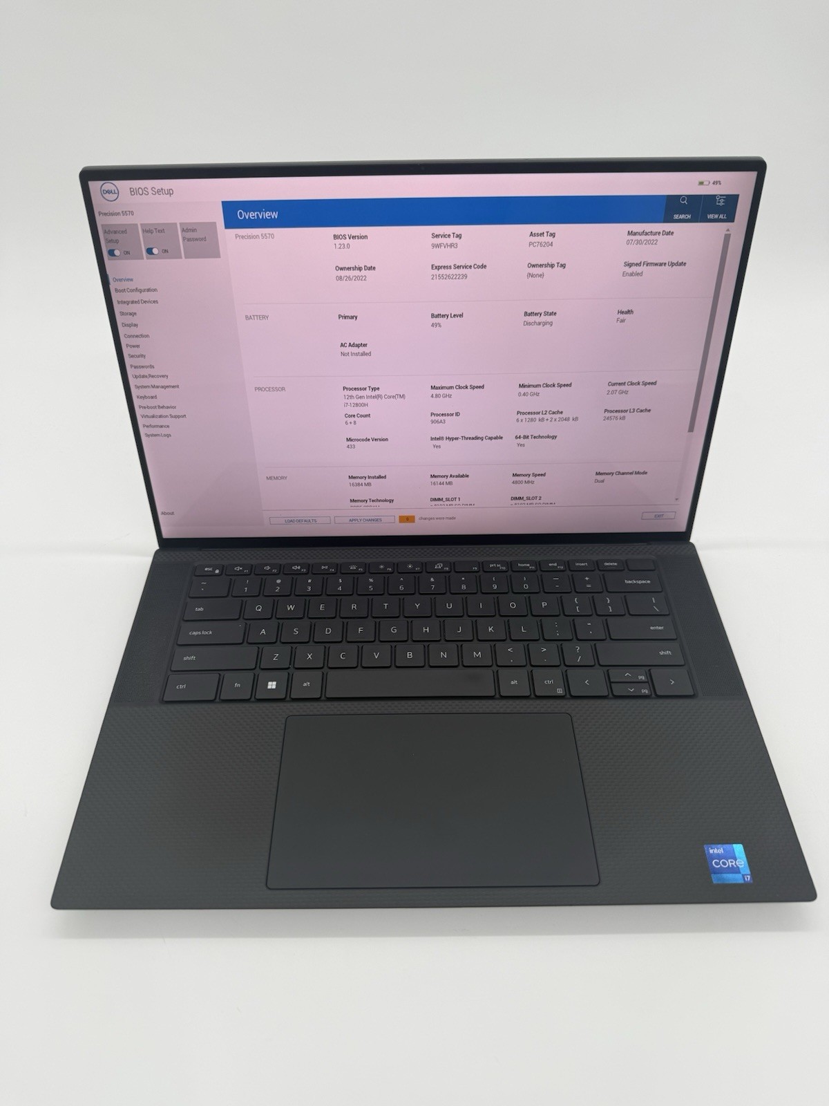 DELL PRECISION 5570 15.6″ i7-12800H 16GB 512GB RTX A1000 – No OS