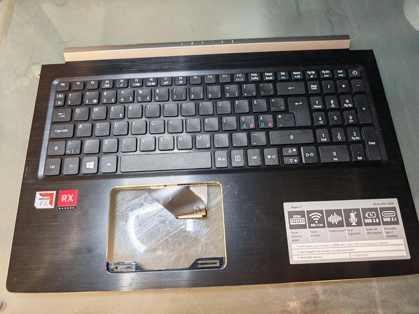 ACER A515-51 A515-41 A615-51 TOP BODY PALMREST AM20X000100 #