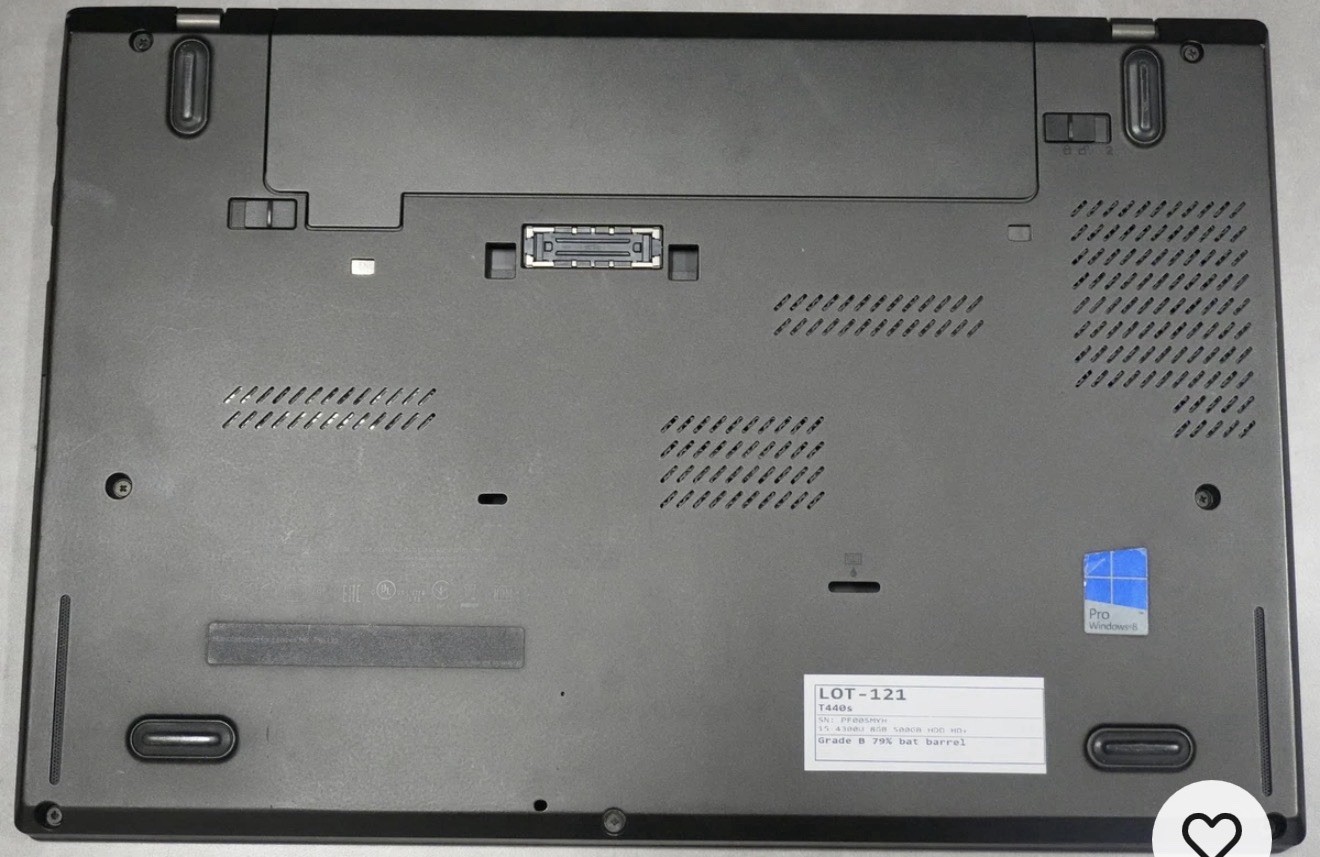 Lenovo ThinkPad T440s i5-4300U 8GB 160GB HDD Win10 Pro 14in HD+ 1600×900