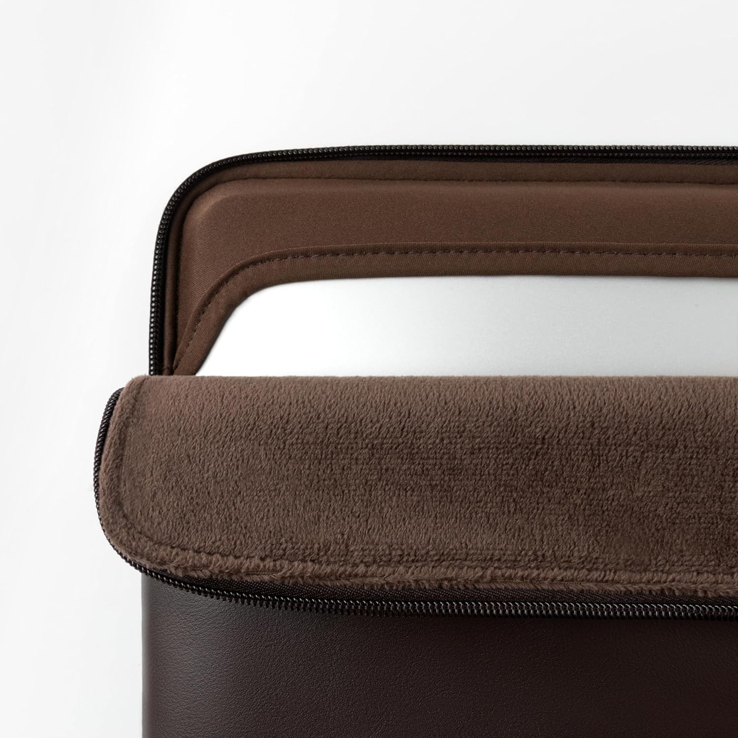 Chocolate Slim PU Leather Sleeve for 13/14 Inch MacBook Air & Pro Laptops