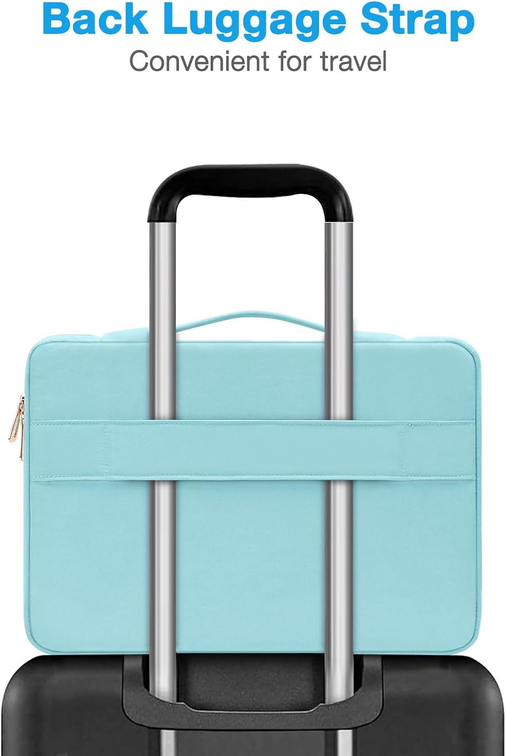 Ice Blue Laptop Sleeve for 15-16 inch MacBook Pro 16 M1 M2 M3 M4, Quilted Case