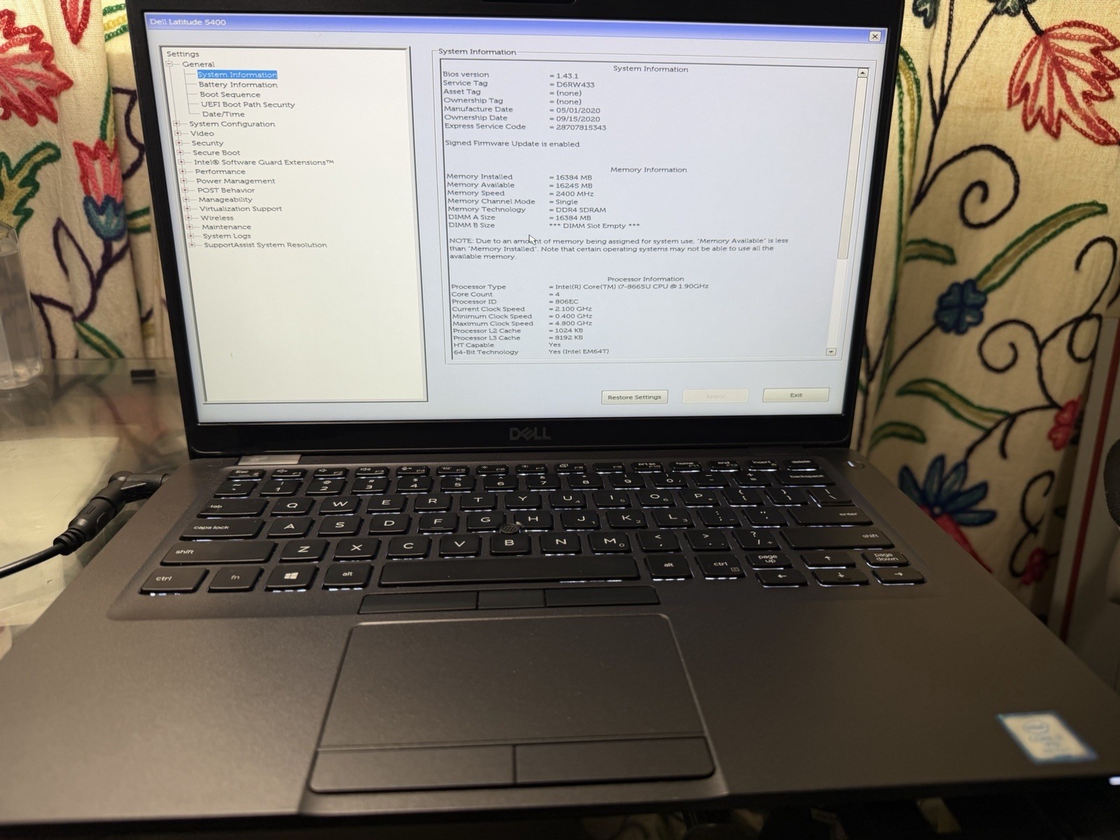 LOT OF 3 Dell Latitude 5400 14″ (i7-8665u 1.90GHz – 16GB RAM – 512GB SSD)