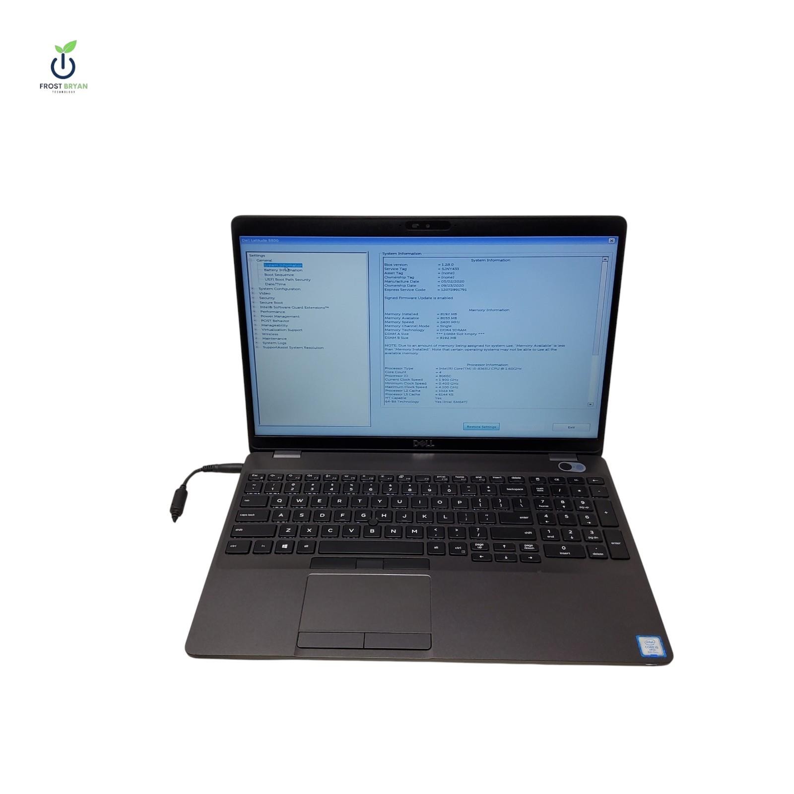 DELL LATITUDE 5500 Laptop i5-8365U@1.60GHz 8 GB 250 GB No OS Grade C [READ]