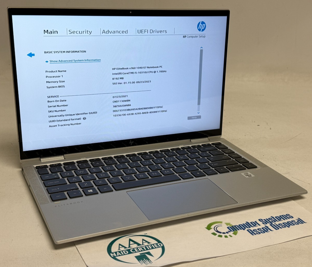 HP EliteBook x360 1040 G7 2in1 14″ (i5-10310u – 8GB RAM – 256GB SSD – Win11Home)