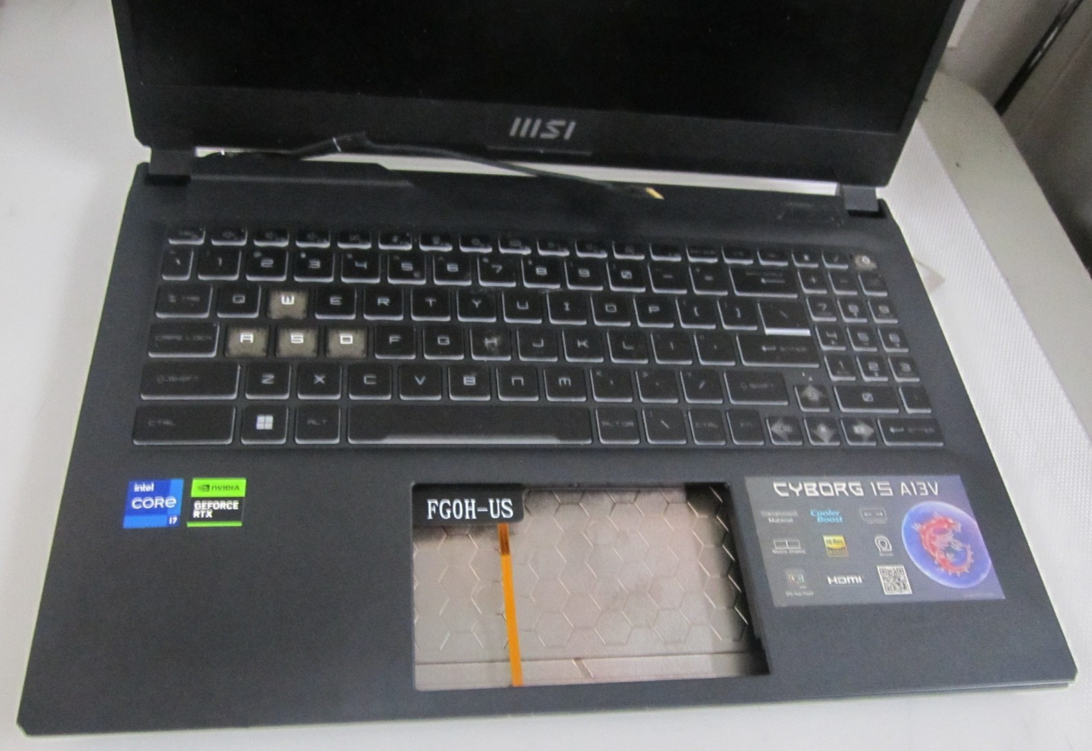 MSI Cyborg 15 A13V Gaming Laptop FHD i7 RTX 4050 FOR PARTS ONLY