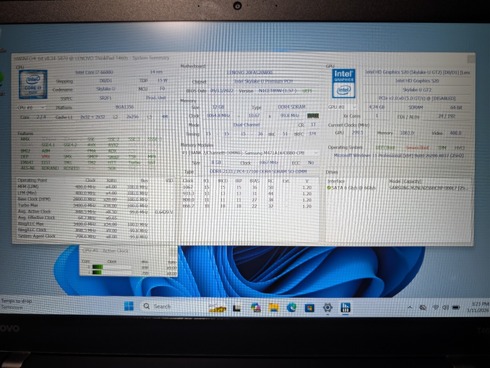 Lenovo ThinkPad T460s TouchScreen | i7 6th 12GB 256GB SSD | Backlit Win 11 Pro