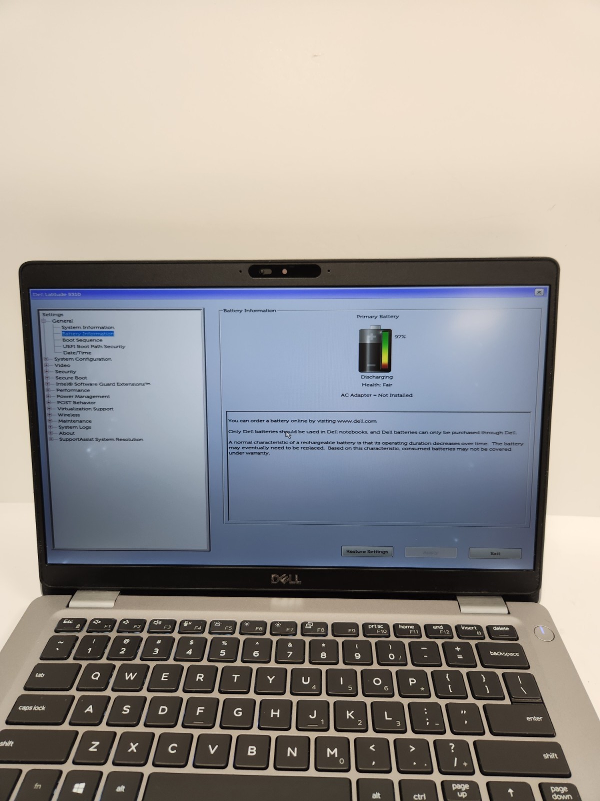 Dell Latitude 5310 Intel Core i5-10210U, 8GB RAM, 256GB NVME, Win11 *READ #0510