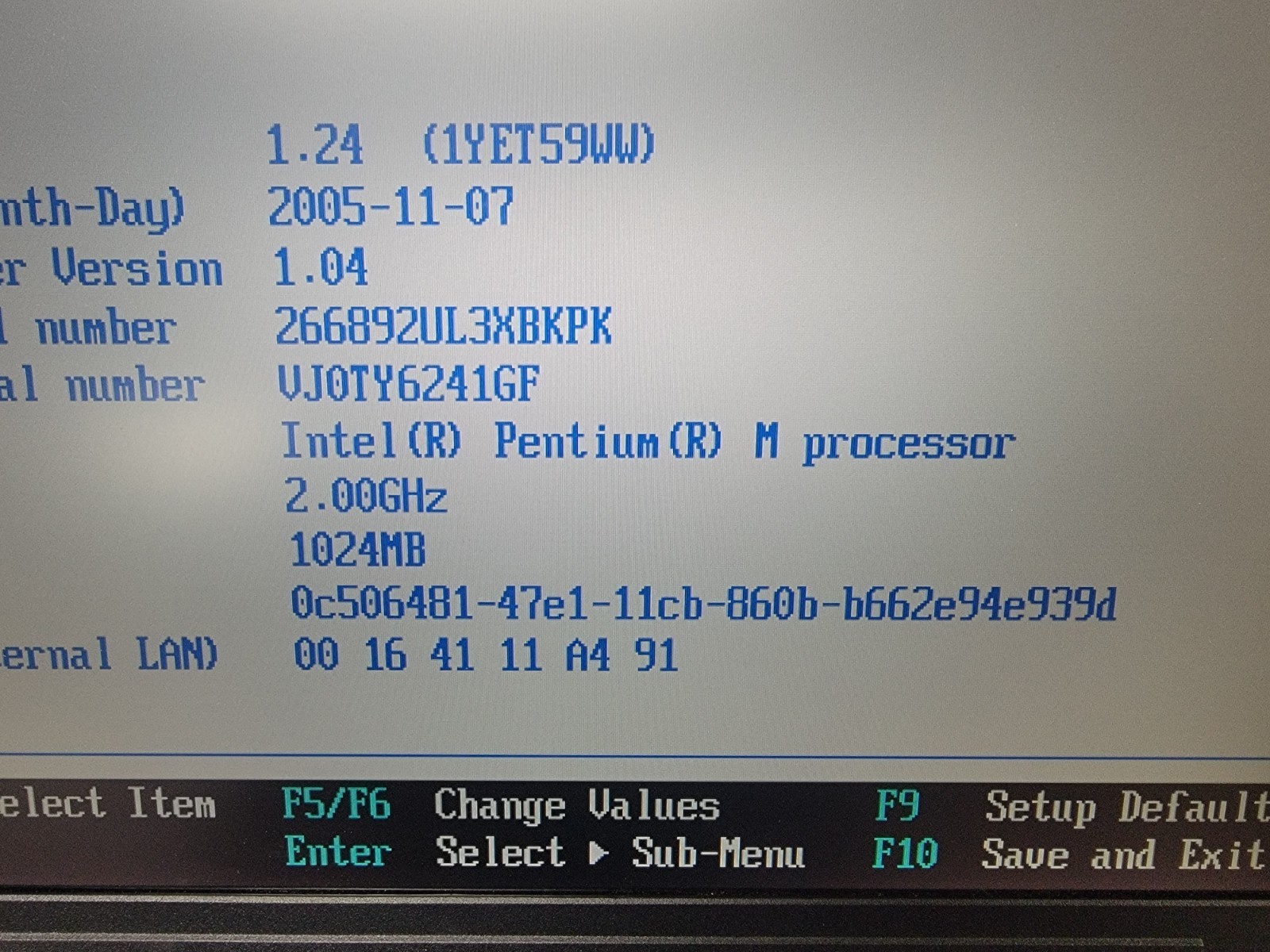 IBM Thinkpad 15″ T43 – Pent M 2.00Ghz – 1GB Ram – NO HDD NO BATTERY – FOR PARTS