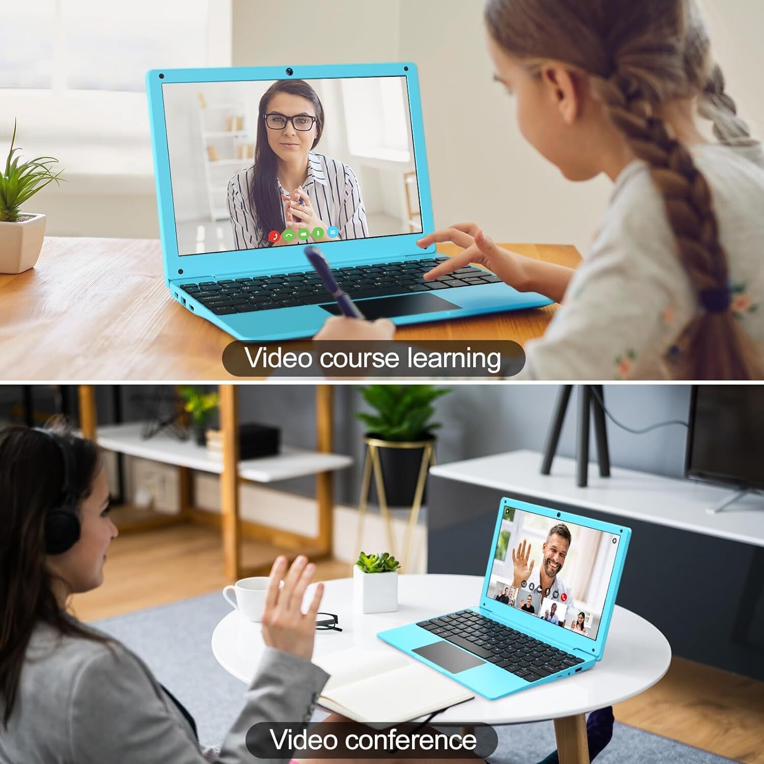 Portable Laptop Computer 10.1” Quad Core Android 12 Netbook W/ WiFi Webcam Xmas