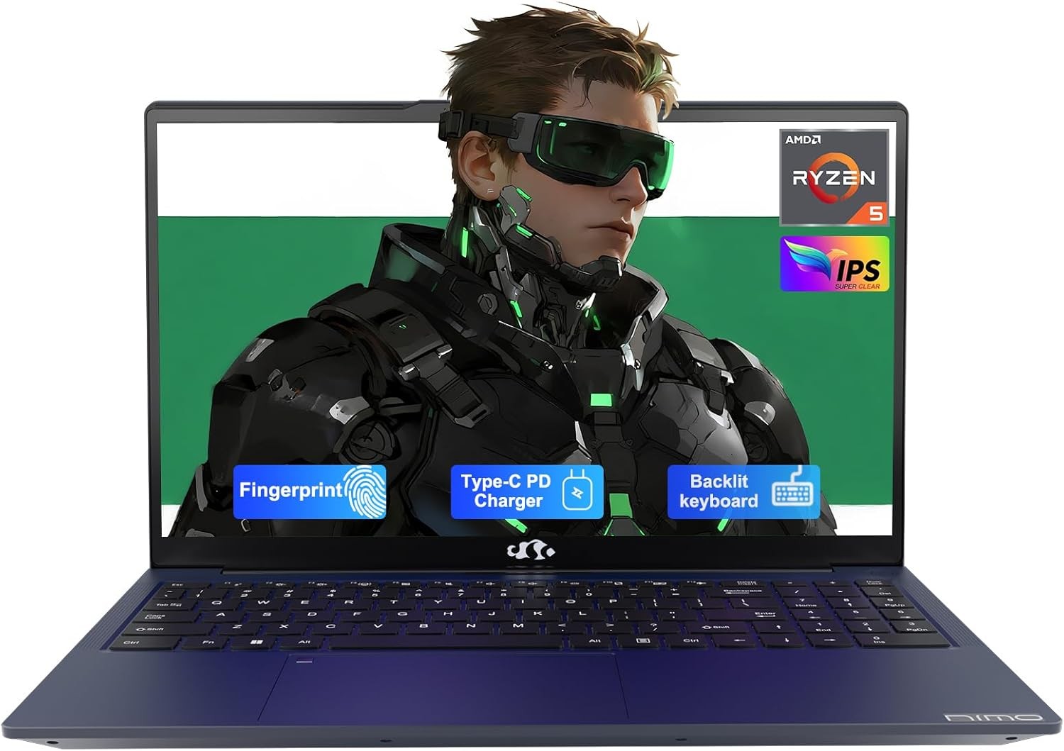 NIMO 15.6” IPS FHD Laptop, 16GB RAM 1TB SSD AMD Ryzen 5(Up to 3.7GHz) Computer