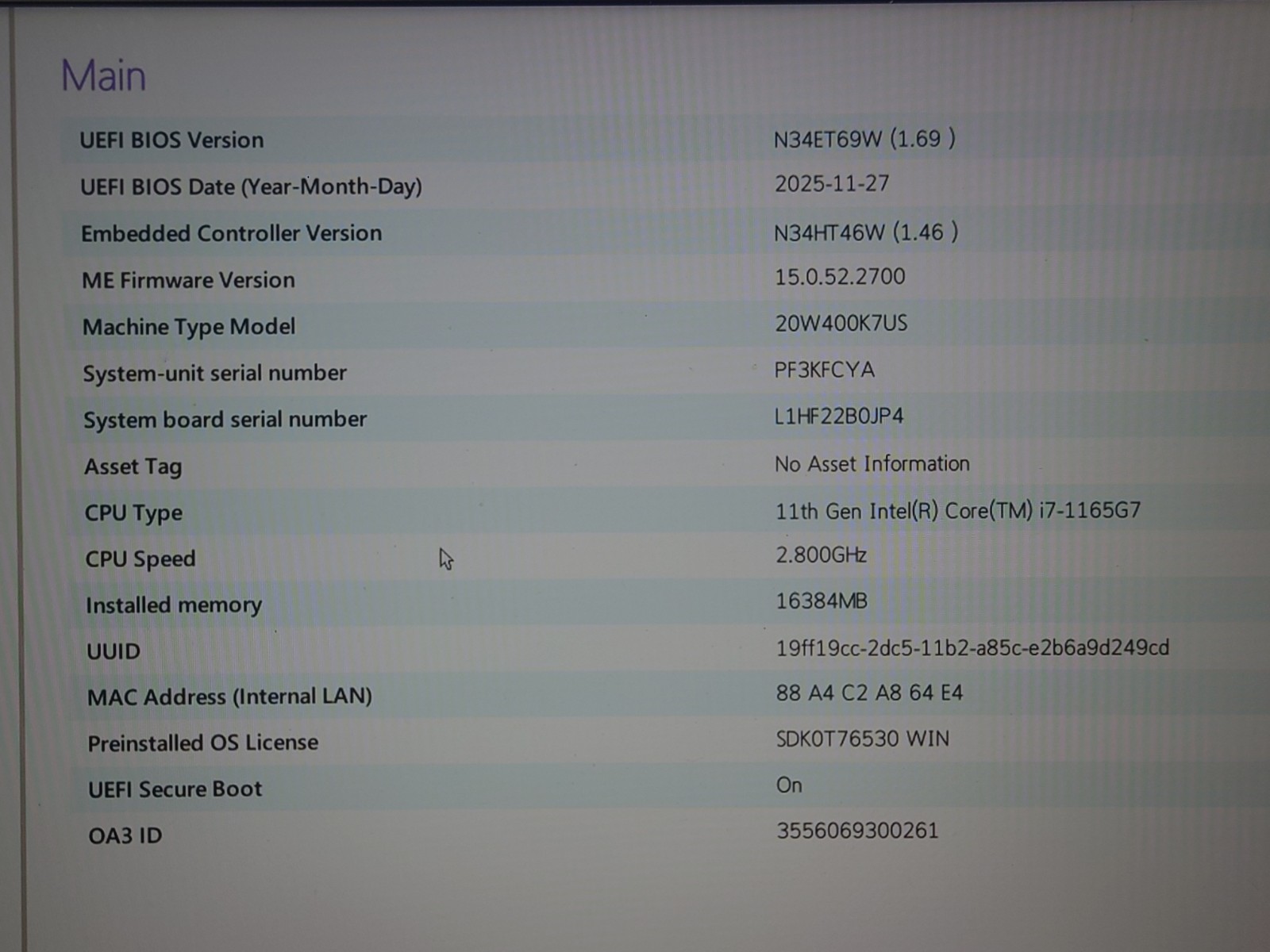 Lenovo ThinkPad T15 Gen 2 15.6″ i7-1165G7 16GB RAM 512GB SSD No OS