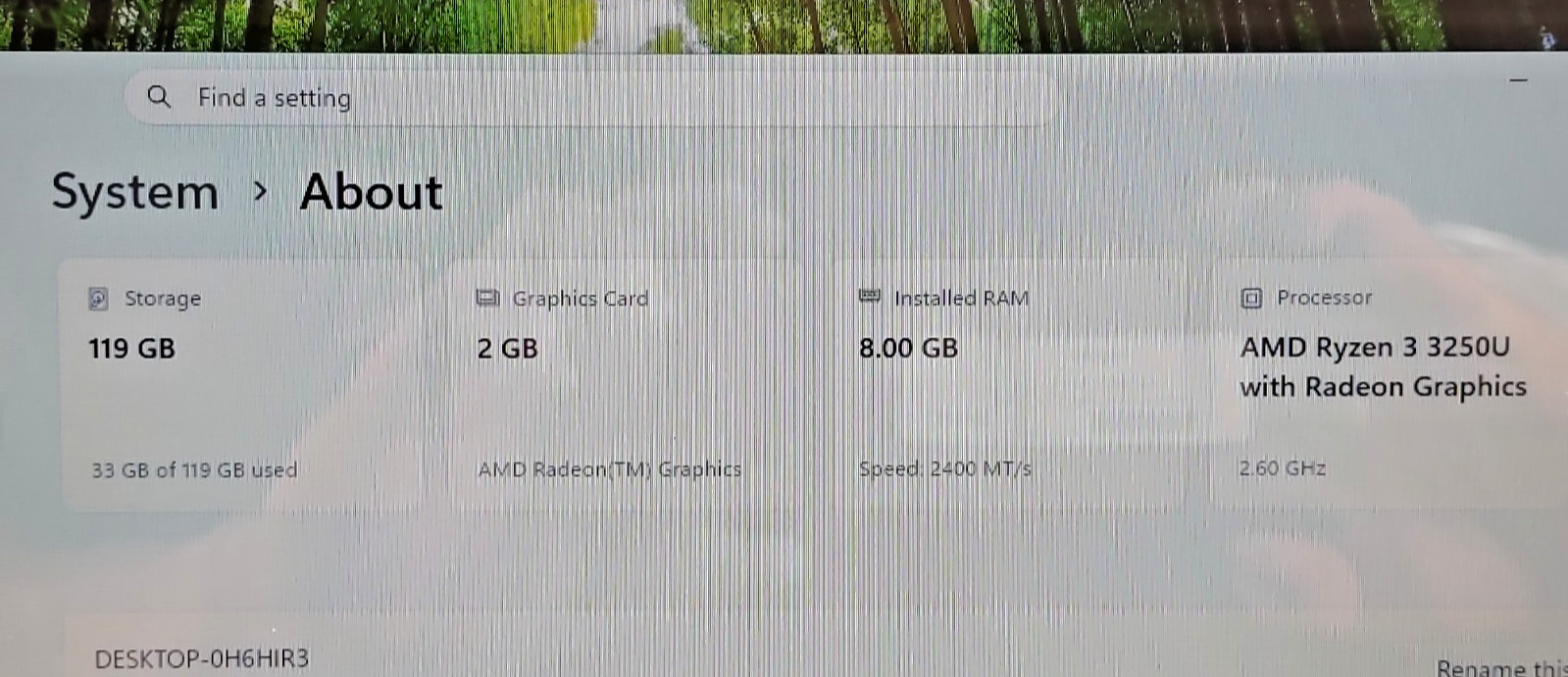HP Laptop 14-FQ0051NR 14″ AMD Ryzen 3 3250U 2.6GHz 8GB RAM 128GB SSD