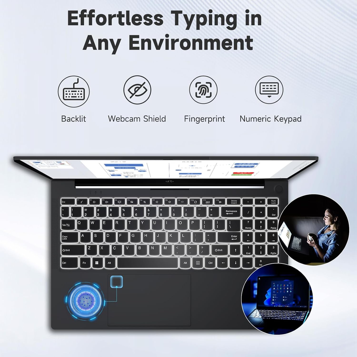 NIMO 15.6″ IPS FHD Student Laptop Intel i3-1215U Up to 4.4 GHz 8GB RAM 128GB SSD