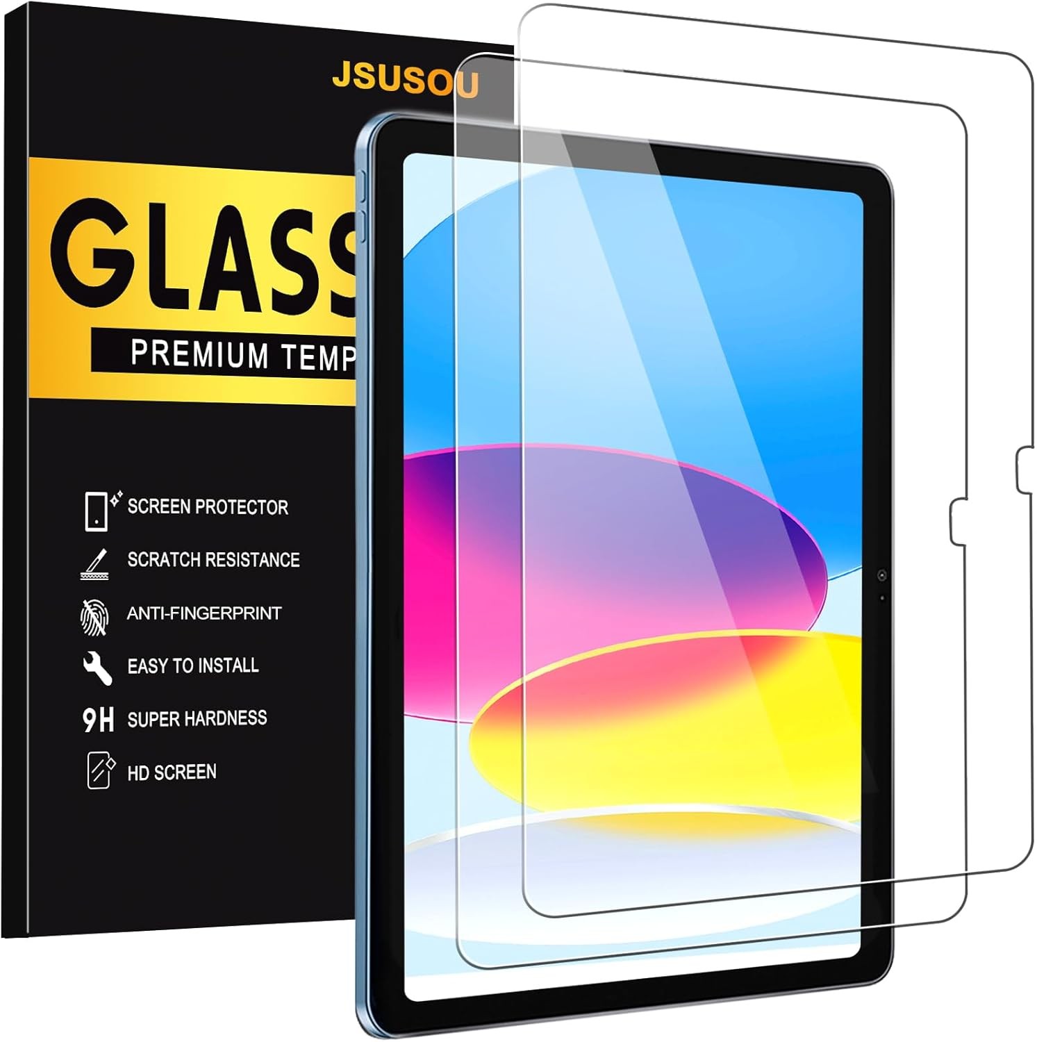 2 Pack Screen Protector for iPad 11th A16 2025 & 10th Generation 10.9 Inch 2022