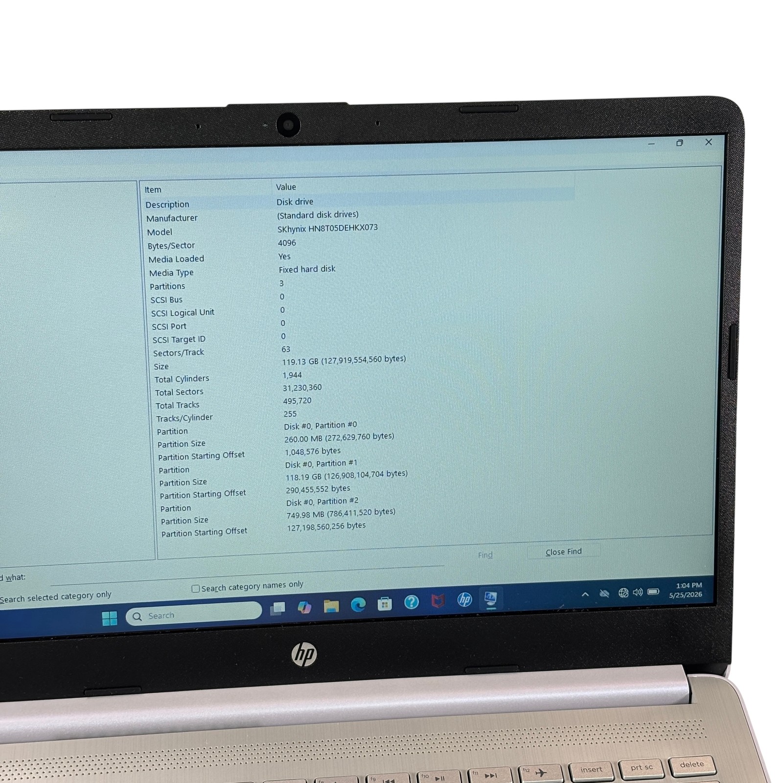 HP 14-dq6014dx Windows 11 Intel N150 .8GHz 8GB RAM 128GB SSD 14″