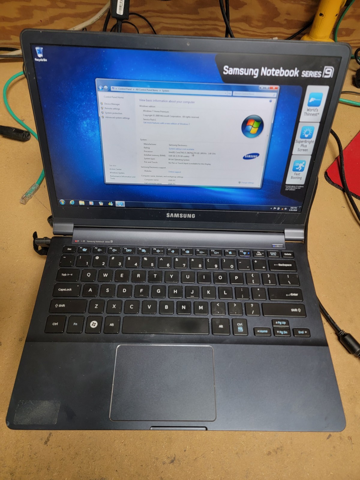 Samsung Notebook NP900X3B 13.3″ Laptop i5-2467M 4GB RAM 128GB SSD Win 7 Home Pre