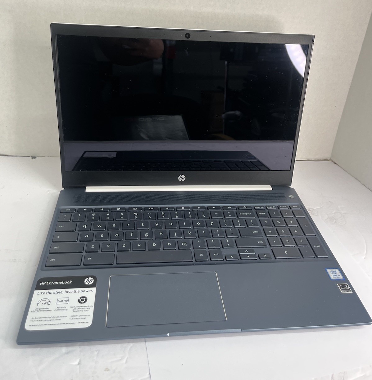 HP 15-de0518wm Chromebook 15.6″ FHD TOUCHSCREEN i3-8130U 3.4GHz 4GB 128GB *read*