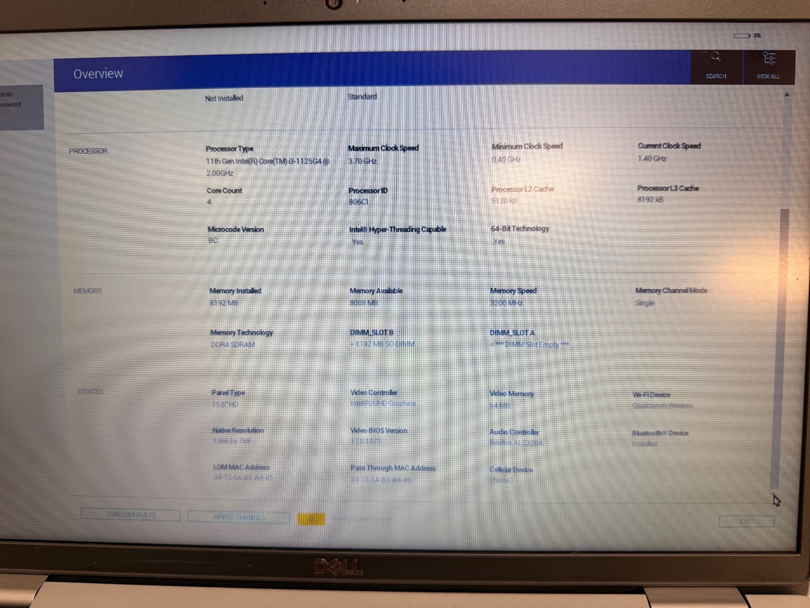 Dell Latitude 5520 Fast i3-1125G4 8GB 256GB NVMe SSD WiFi BT Win11 Pro