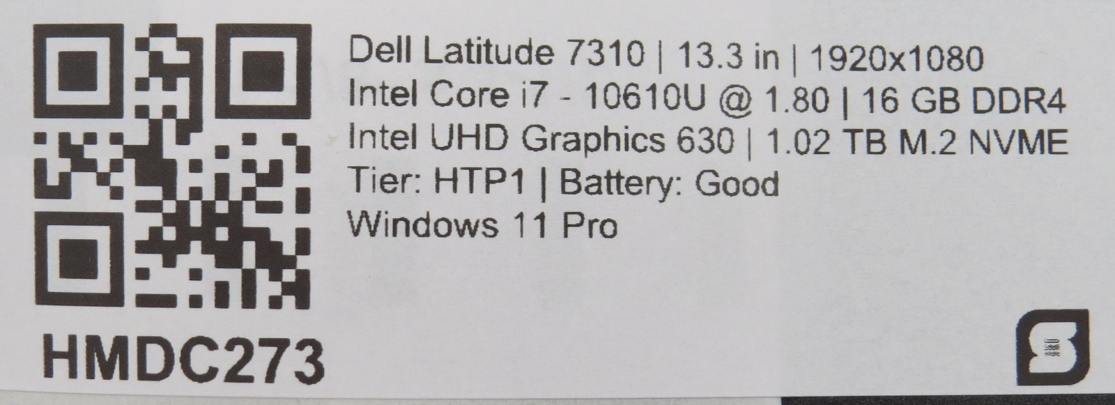 Dell Latitude 7310 | i7-10610U @ 1.8GHz | 16GB / 1TB m2 | 13.3 touch | Win 11