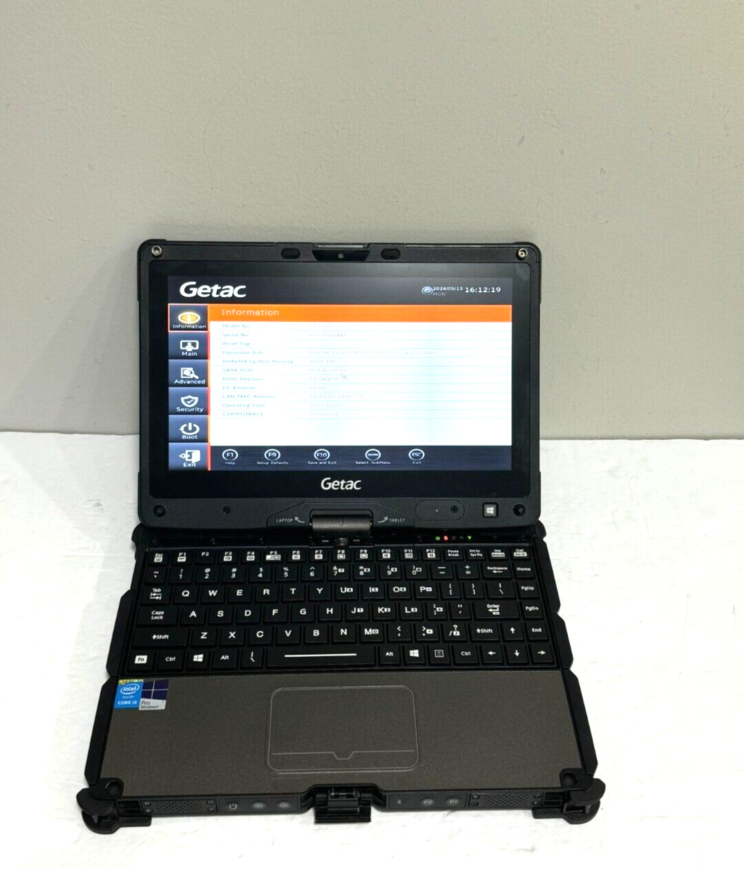 Getac V110 G2 i5-5200U @ 2.20GHz 4GB RAM Touch No CADDY/NO SSD/ NO CHARGER