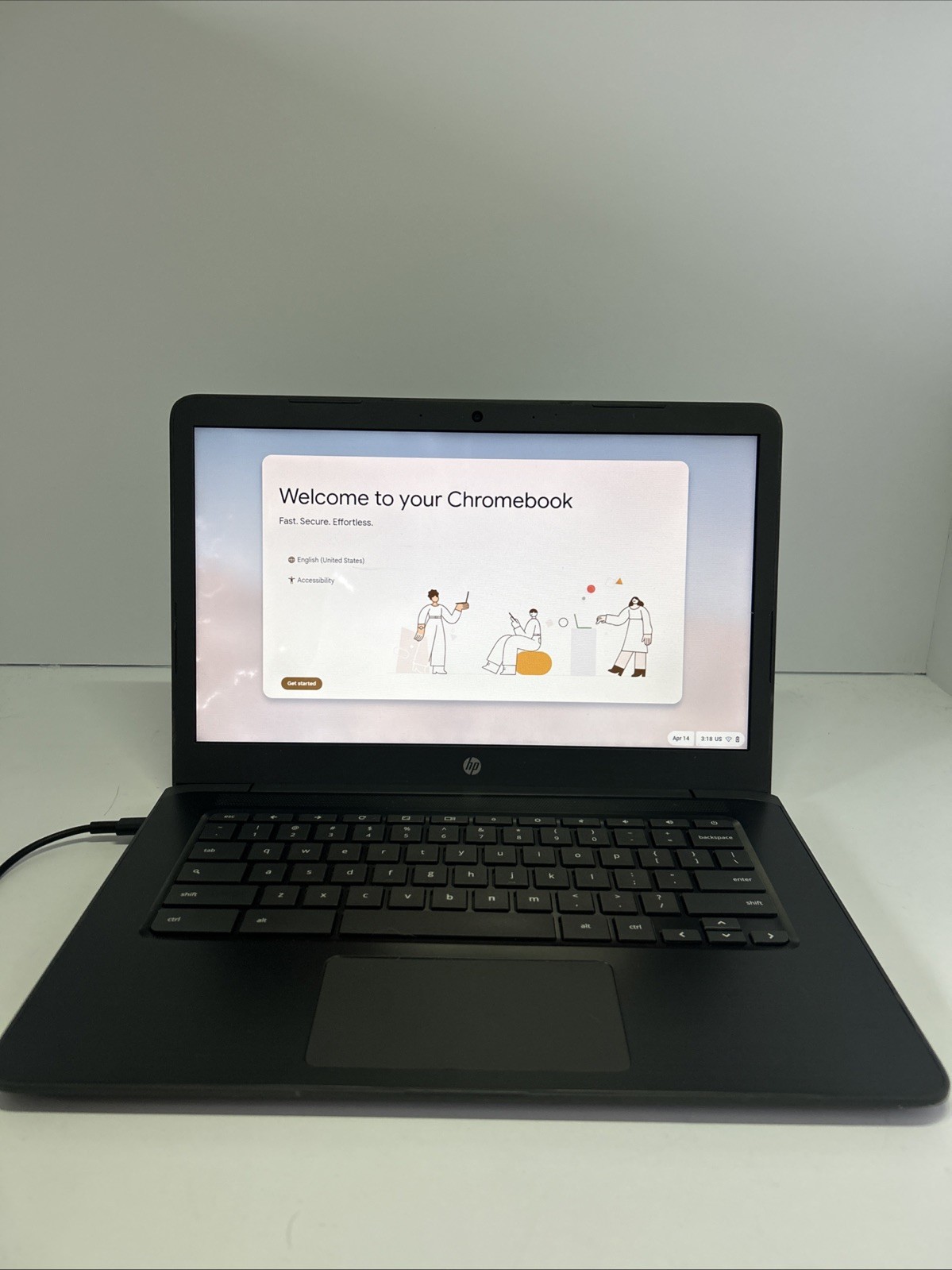 HP 14″ Chromebook 14 G5 – Celeron N3350 – 3UZ96UT#ABA Some Wear – Working