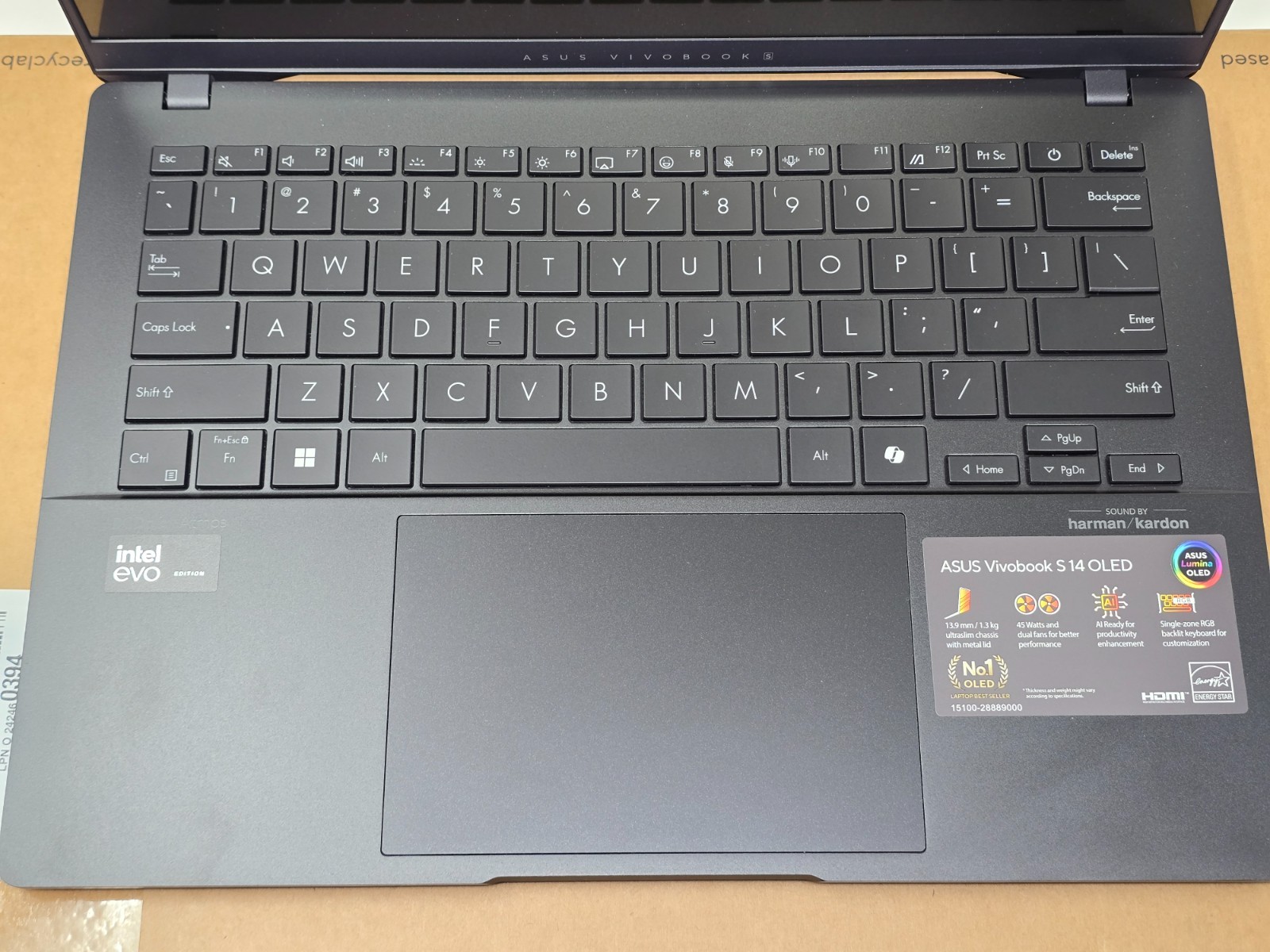 ASUS Vivobook S 14 OLED Intel Ultra 9 185H 16GB RAM 1TB SSD RGB S5406MA-AS96