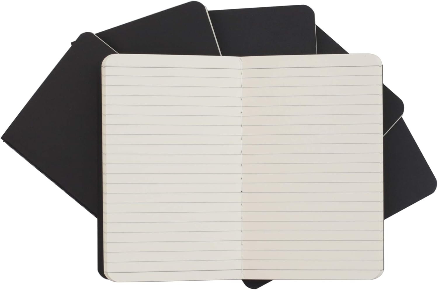 Durable Black Softcover Mini Notebooks – 6 Pack, 3.5” x 5.5” for All Uses