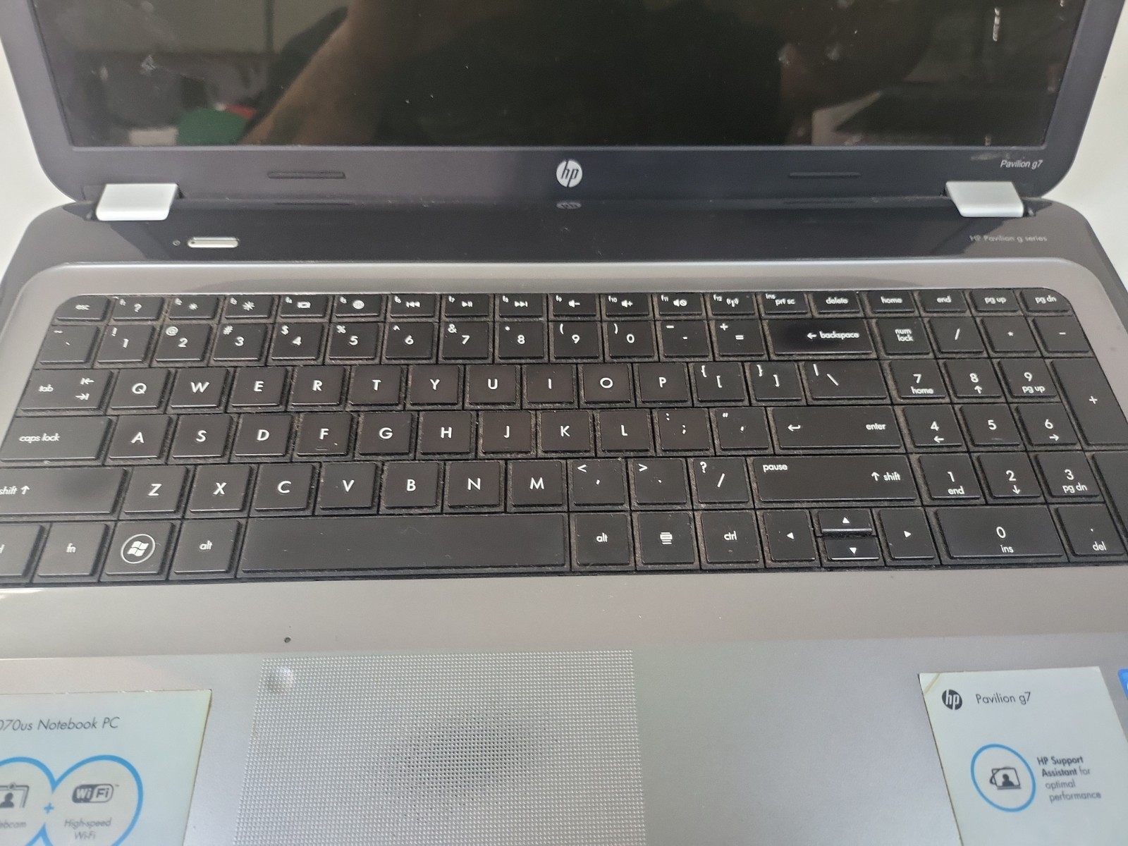 HP Pavilion G7-1070US Notebook PC Intel Corei3 No Battery No Charger Untested
