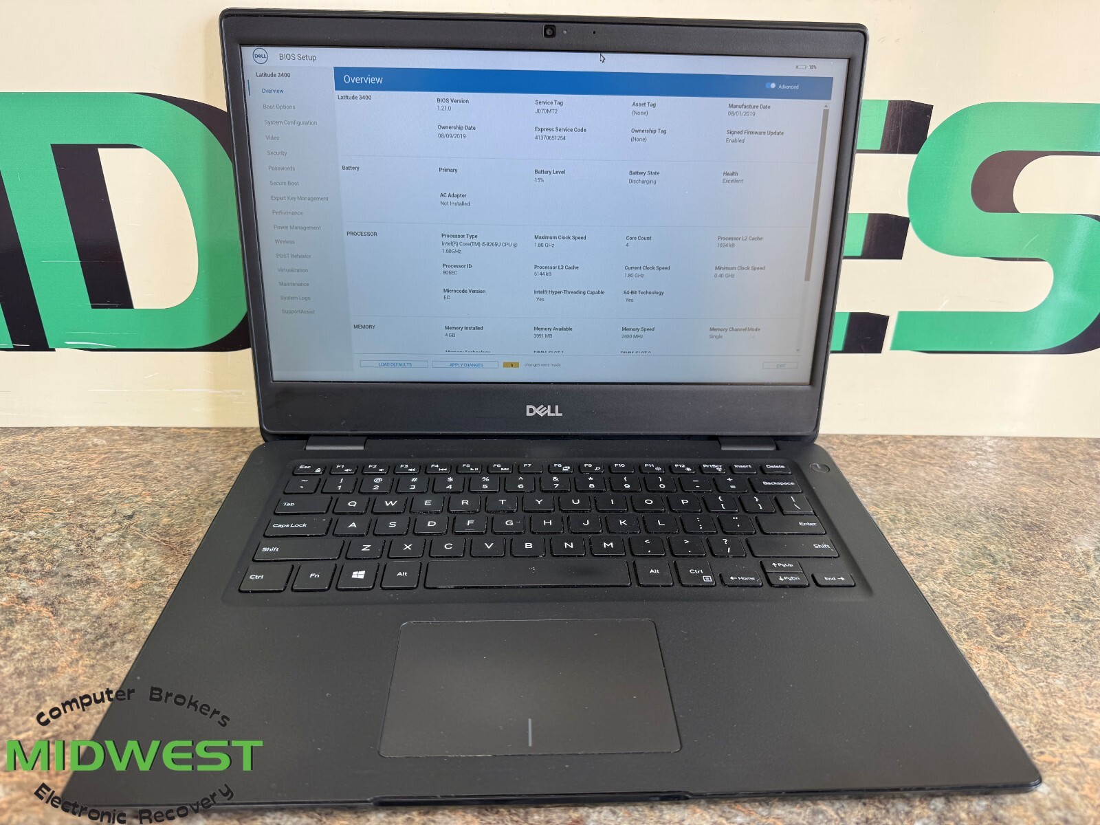 (Lot of 3) Dell Latitude 3400 i5-8265U 1.6/1.8GHz 4/8GB RAM/No OS/HDD(For Parts)
