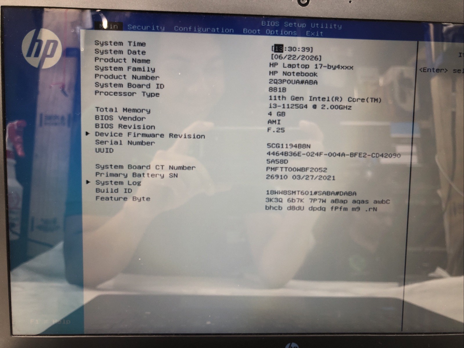 HP Laptop 17-by4xx, Intel Core i3-1125G4 @2.00Ghz, 4GB RAM, NO SSD/OS, Tested!