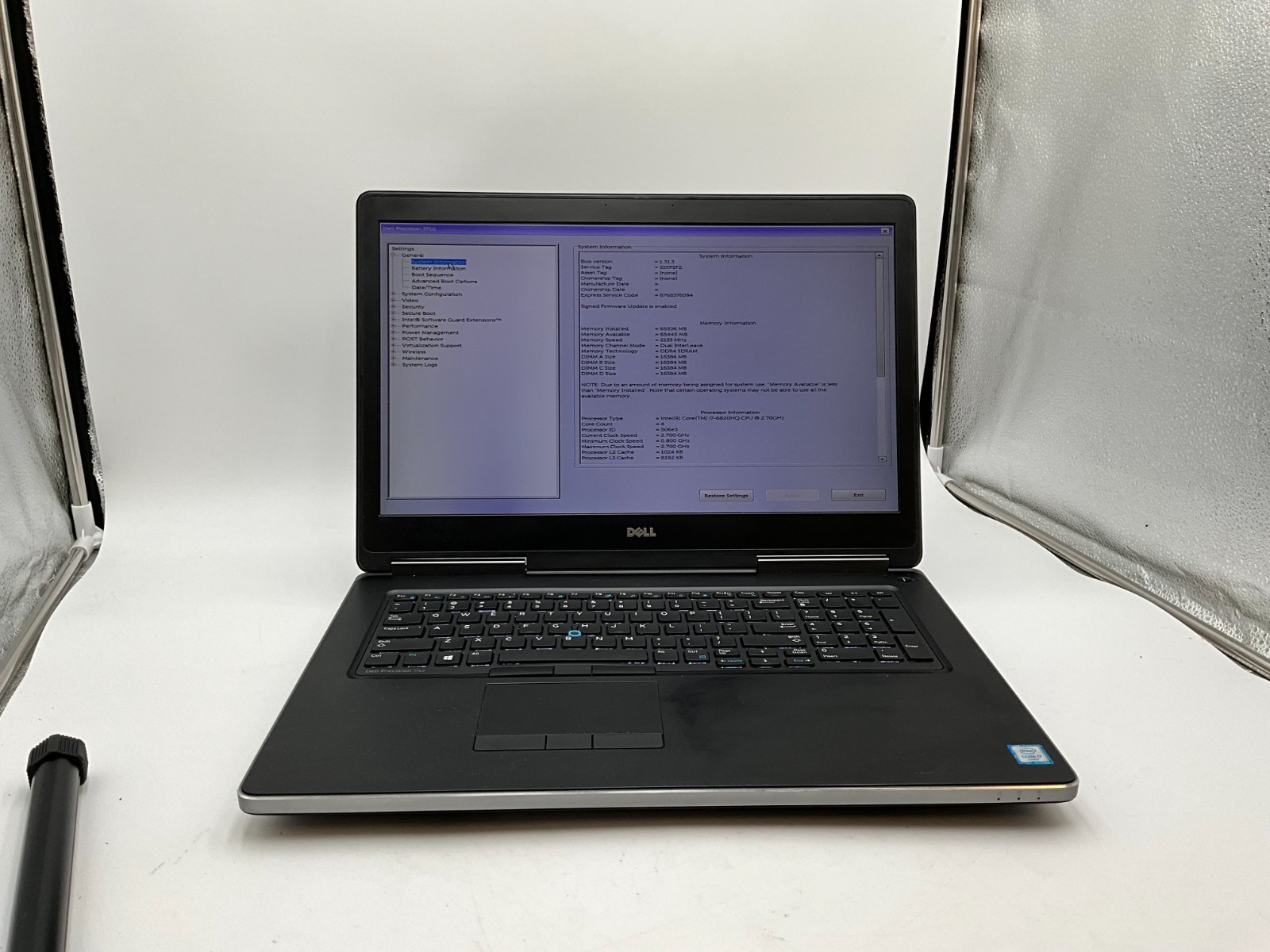DELL Precision 7710 17.3″ i7-6820HQ 64gb 1tb/512gb M5000M Win11 Laptop 33XPSF2