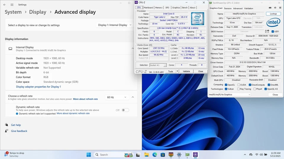 Dell Precision 3560 15.6″ FHD i5-1145G7 32GB RAM 1TB NVMe SSD Win 11 Pro Mobile