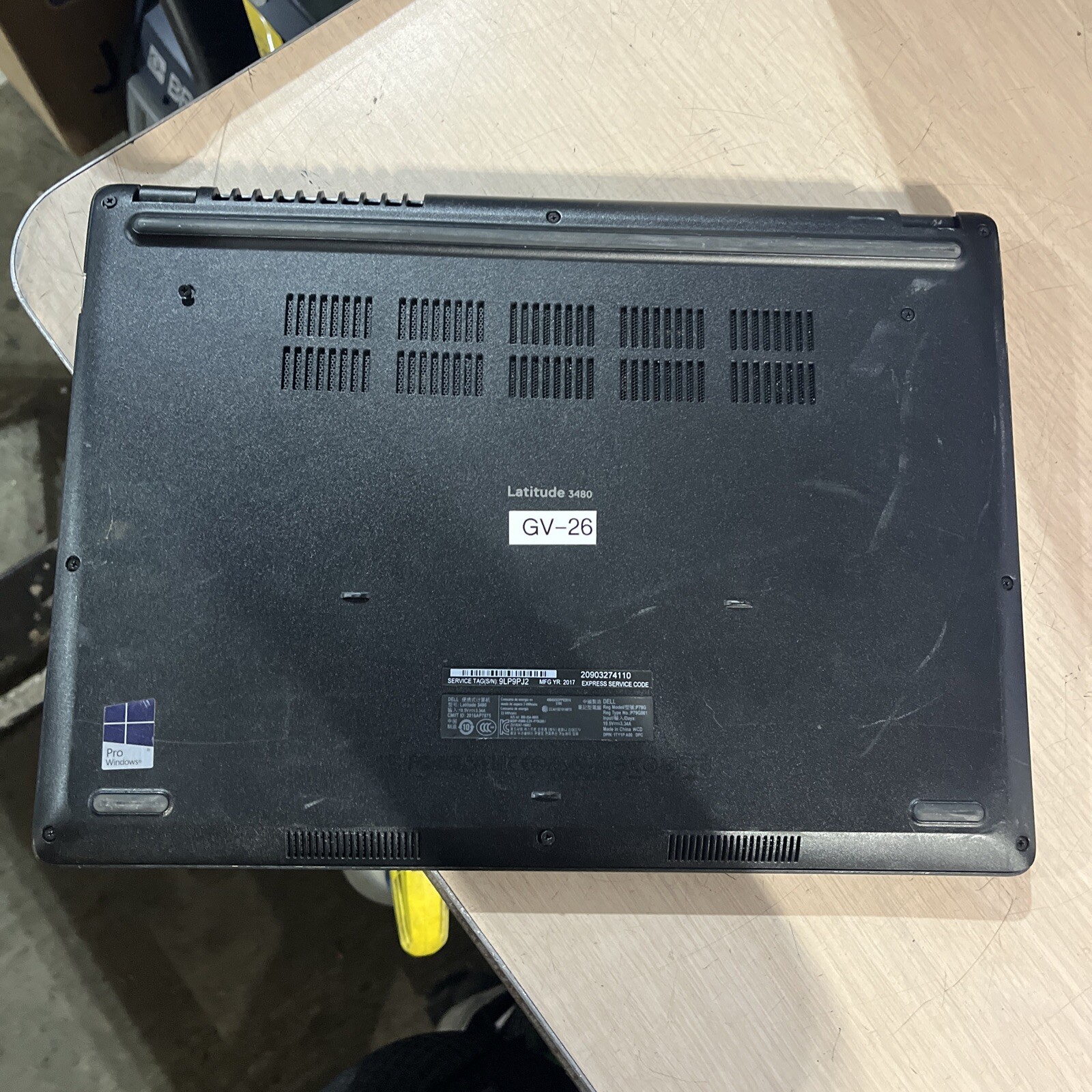 DELL LATITUDE 3480 INTEL CORE I3-6006U 2.00GHZ 8GB RAM NO HD ,