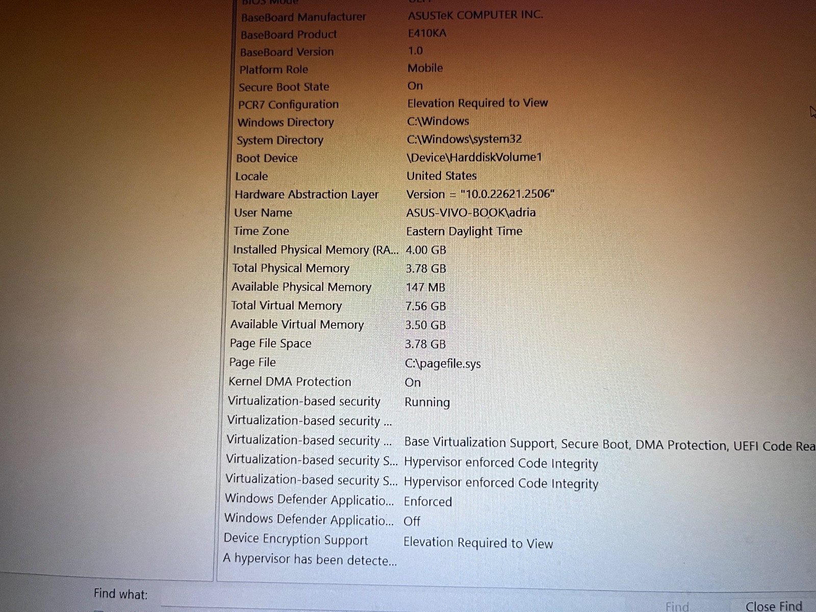 ASUS Vivobook go 14″ Laptop Dark Blue Intel Pentium N6000 Condition: Excellent