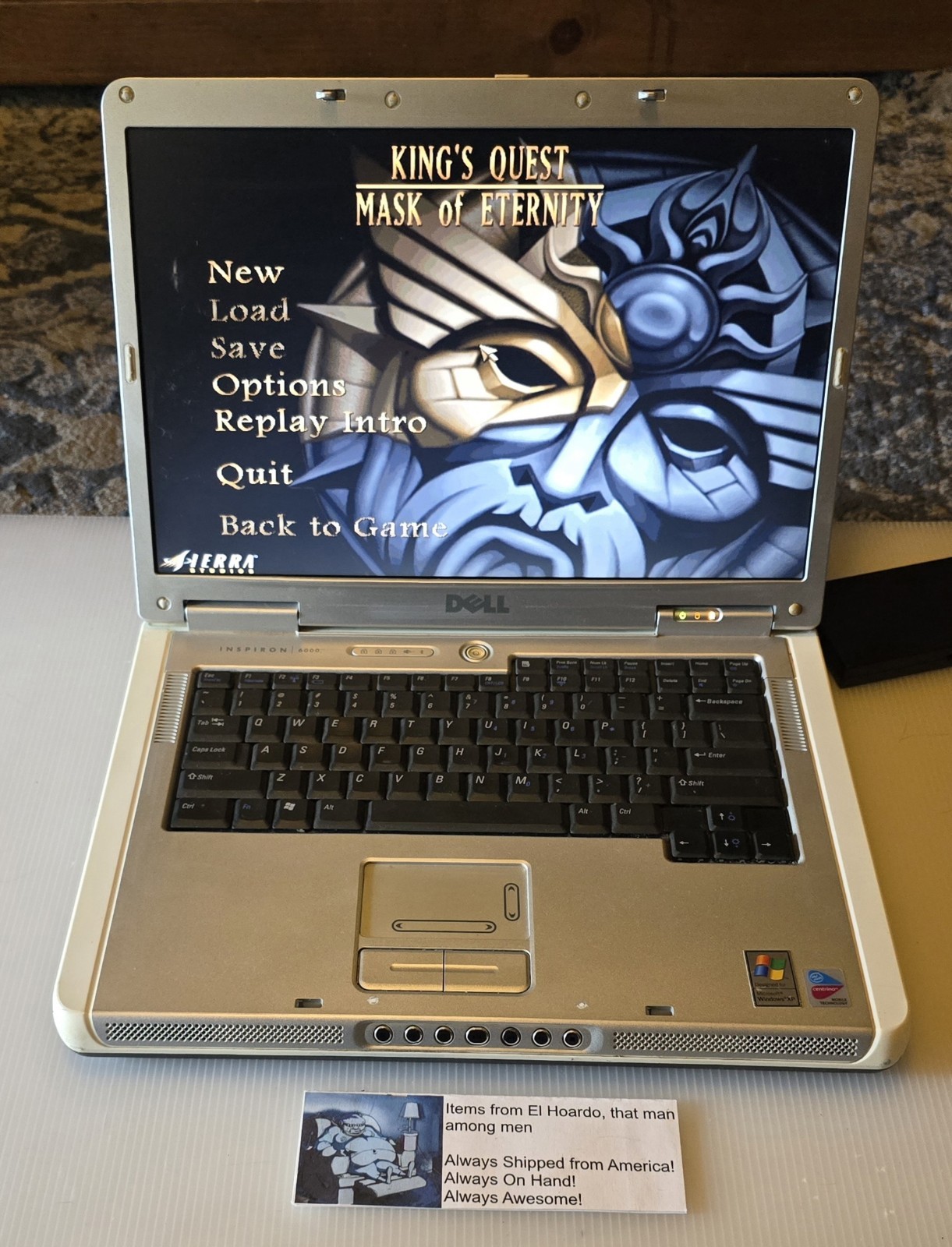 Dell inspiron 6000 laptop 1GB Ram 40GB HDD 1.6 Ghz Pentium M DVD Rom Windows XP