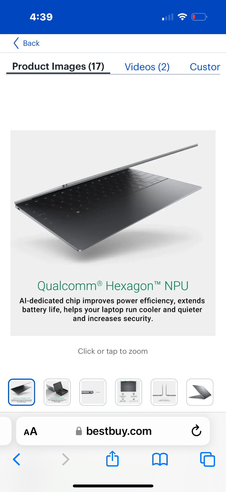 Dell – XPS 13 13.4″ OLED Touch Screen Laptop – Snapdragon X Elite Copilot+ PC w
