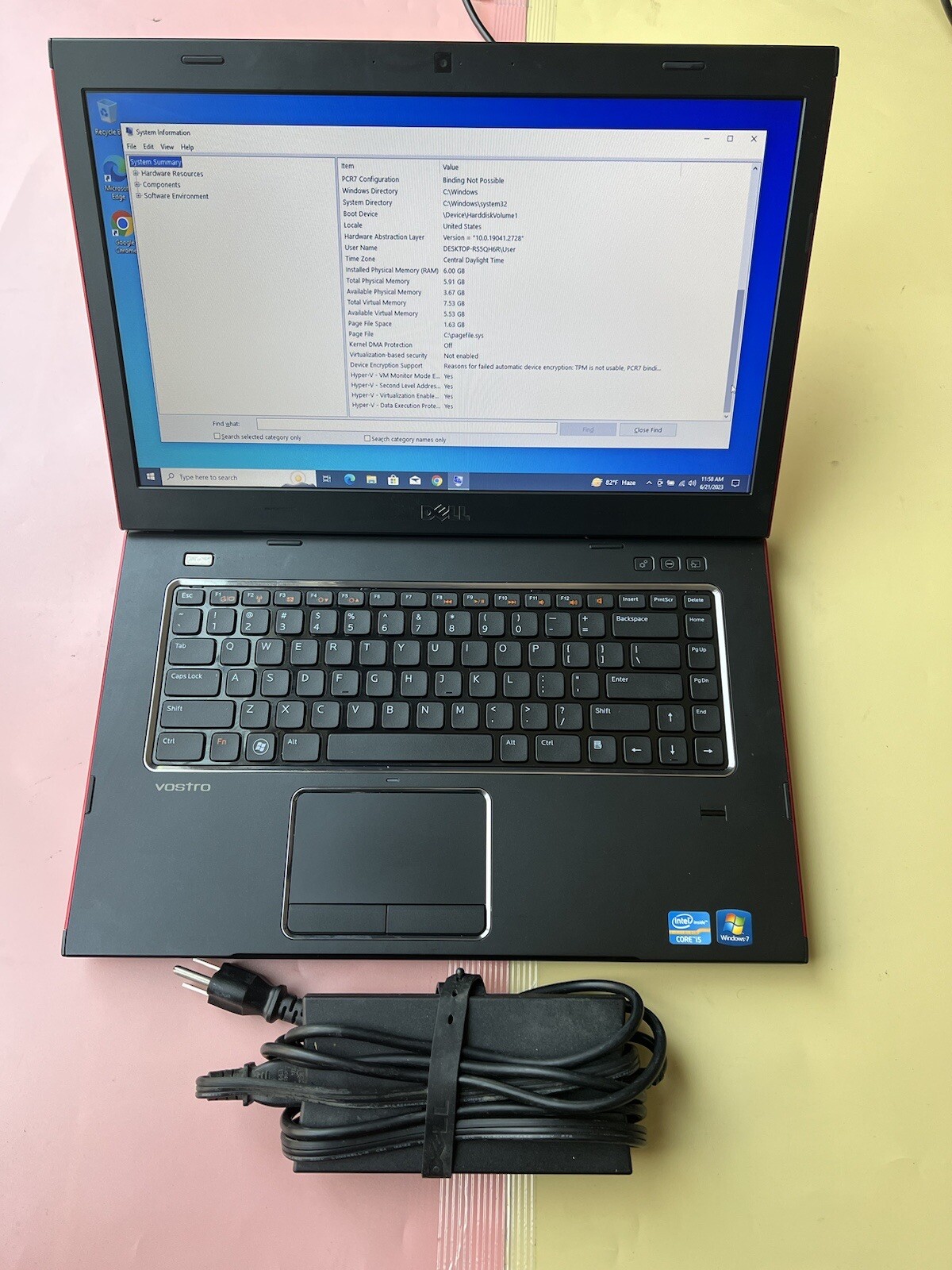 Dell Vostro 3550 Intel Core I5-2410M 2.66GHz 6GB RAM 500GB HDM WEBCAM BLUETOOTH
